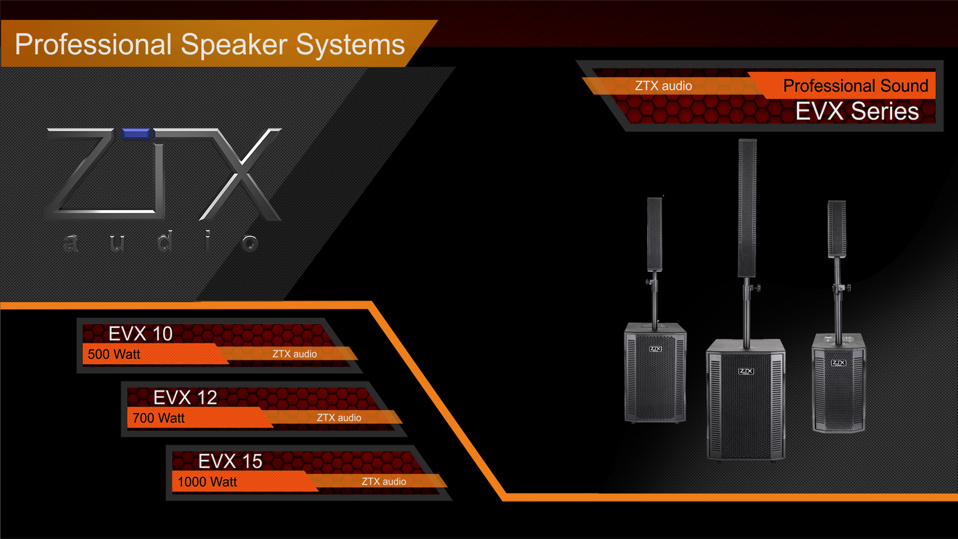 ZTX audio серии EVX